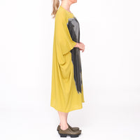 261 011 Dual Print Dress Yellow