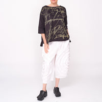 261 444 Suzu Black Combo Tee