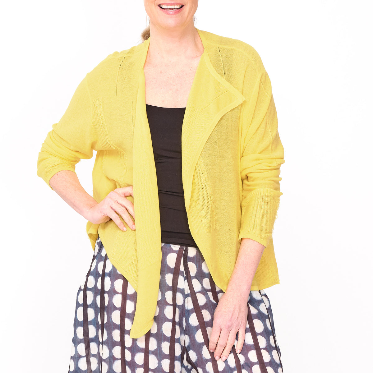 261 302 Ines Yellow Cardigan