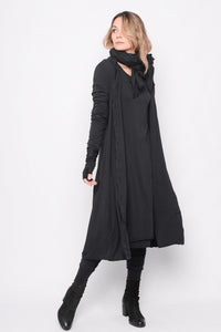 The Look In Your Eyes Dress-Cardigan in Black - 0702