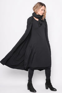 The Look In Your Eyes Dress-Cardigan in Black - 0702