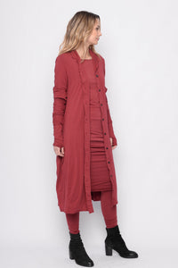 The Look In Your Eyes Dress-Cardigan in Rust - 0702