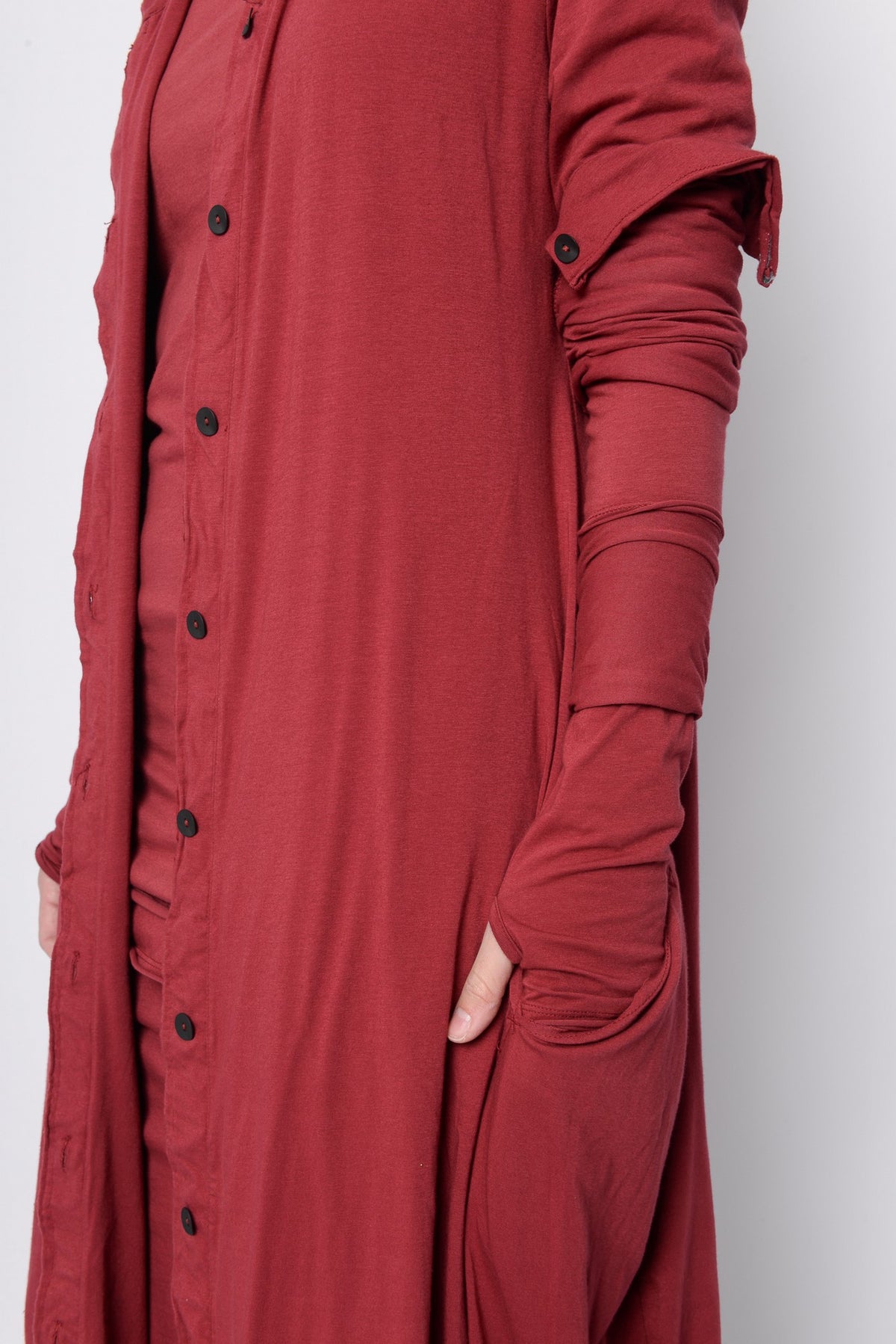 The Look In Your Eyes Dress-Cardigan in Rust - 0702