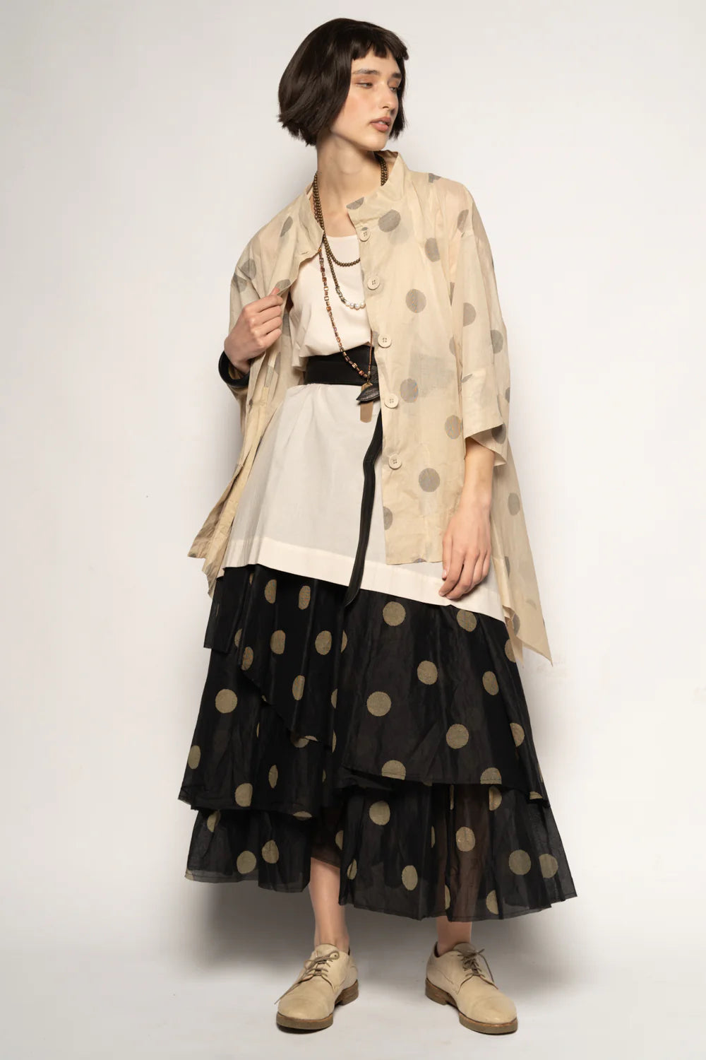 Dotto Layer Skirt Black