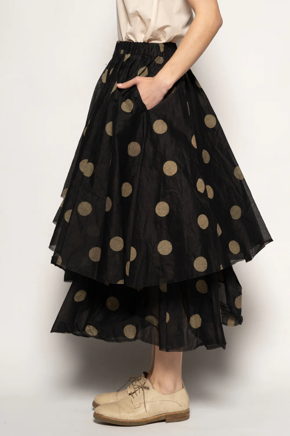 Dotto Layer Skirt Black