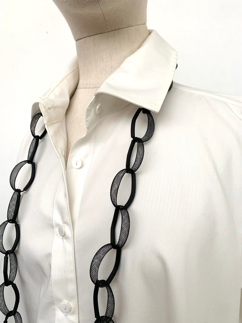 Bollicina Mesh Black Necklace