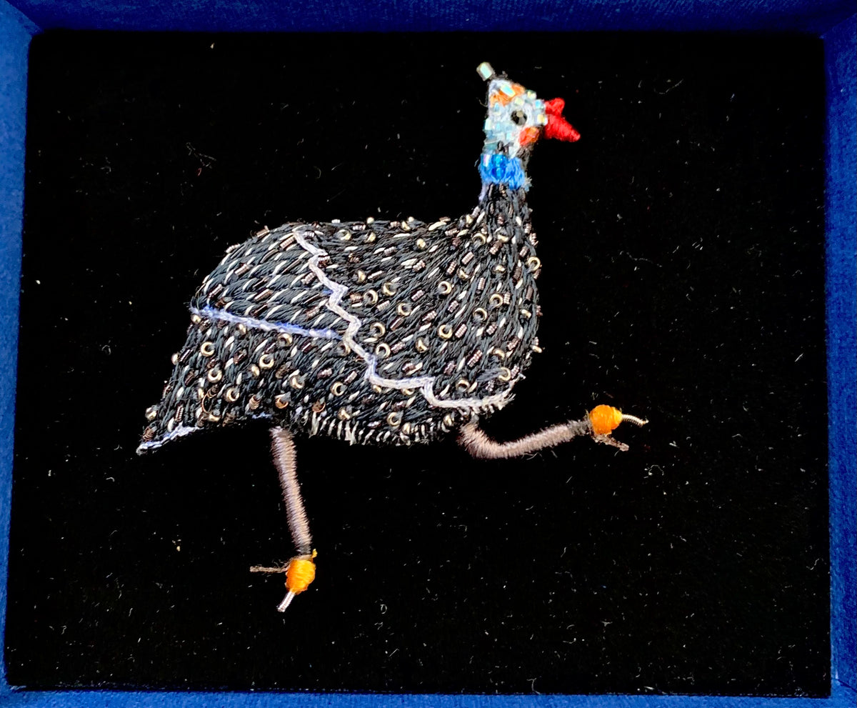 Guinea Fowl Brooch