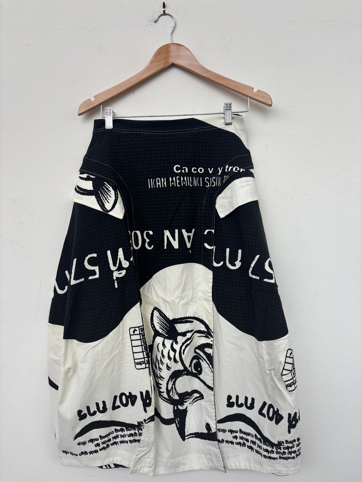 Black Ivory Print Skirt
