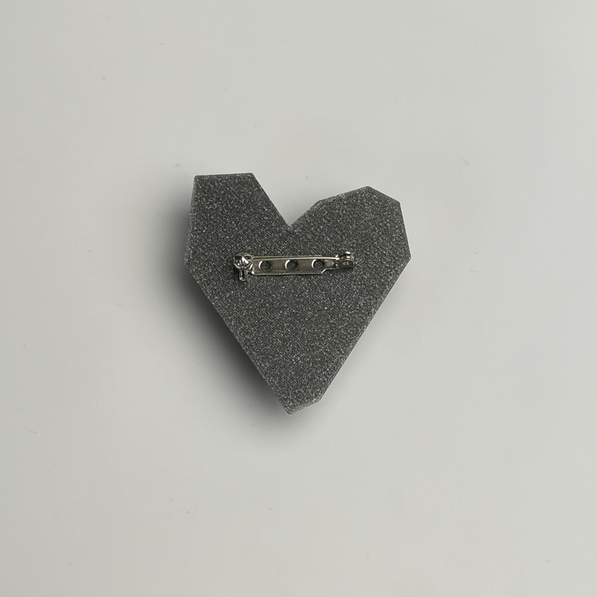 Gunmetal Glitter Heart