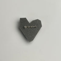Gunmetal Glitter Heart