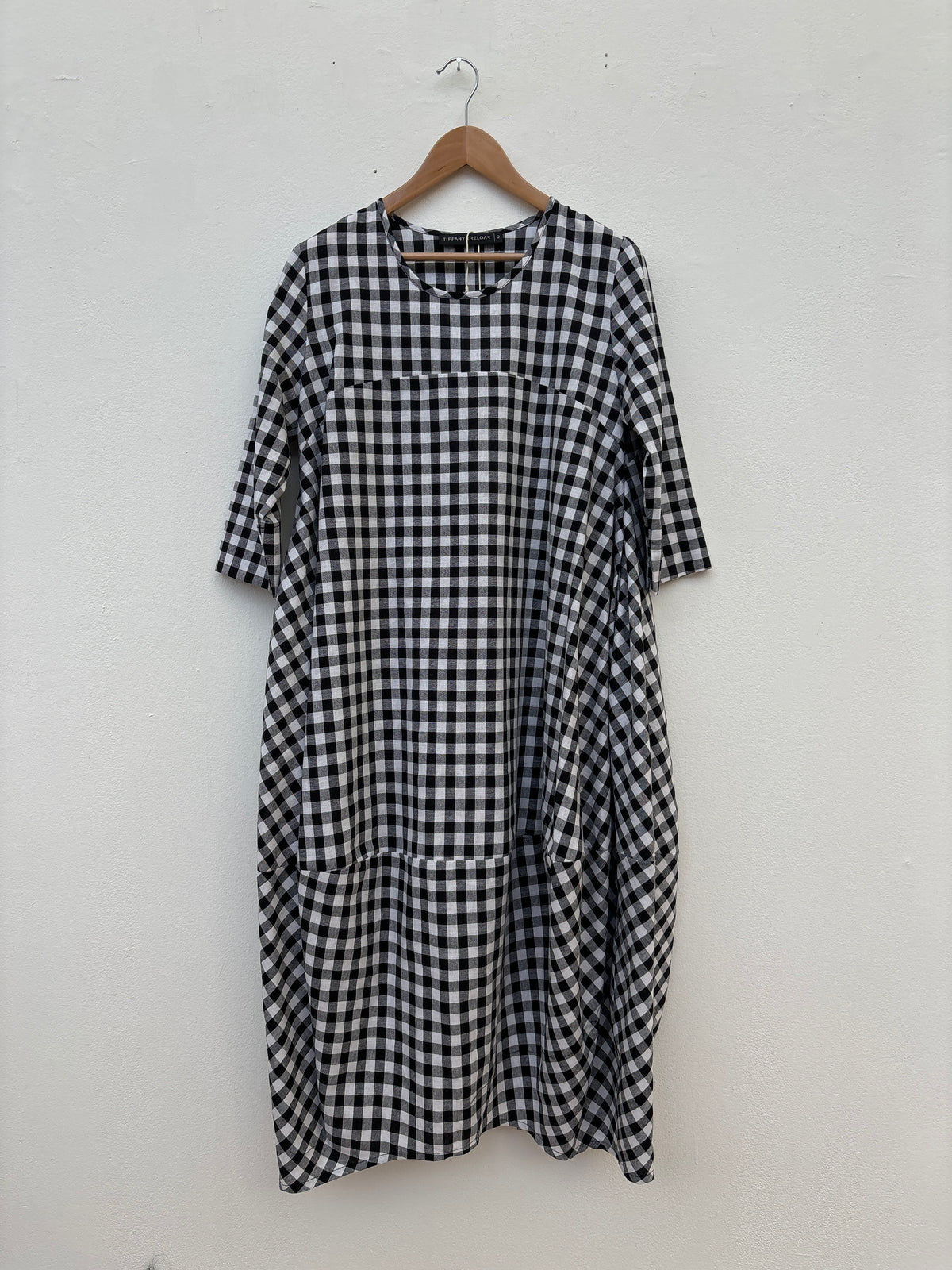 Frida Black & White Check Dress