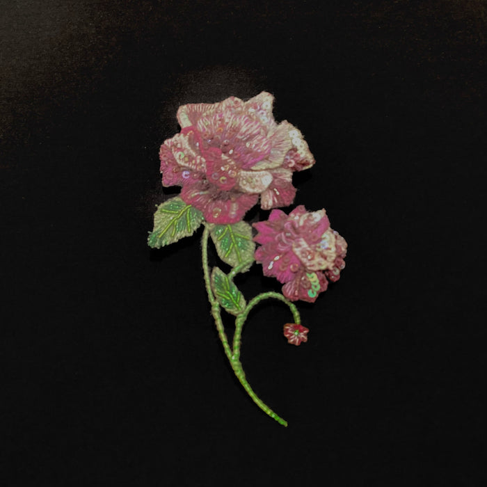 Purple Peony Brooch