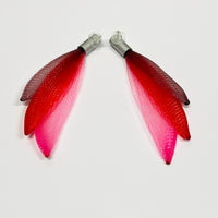 CB-609 - Fuchsia Red Mix Mesh Earrings