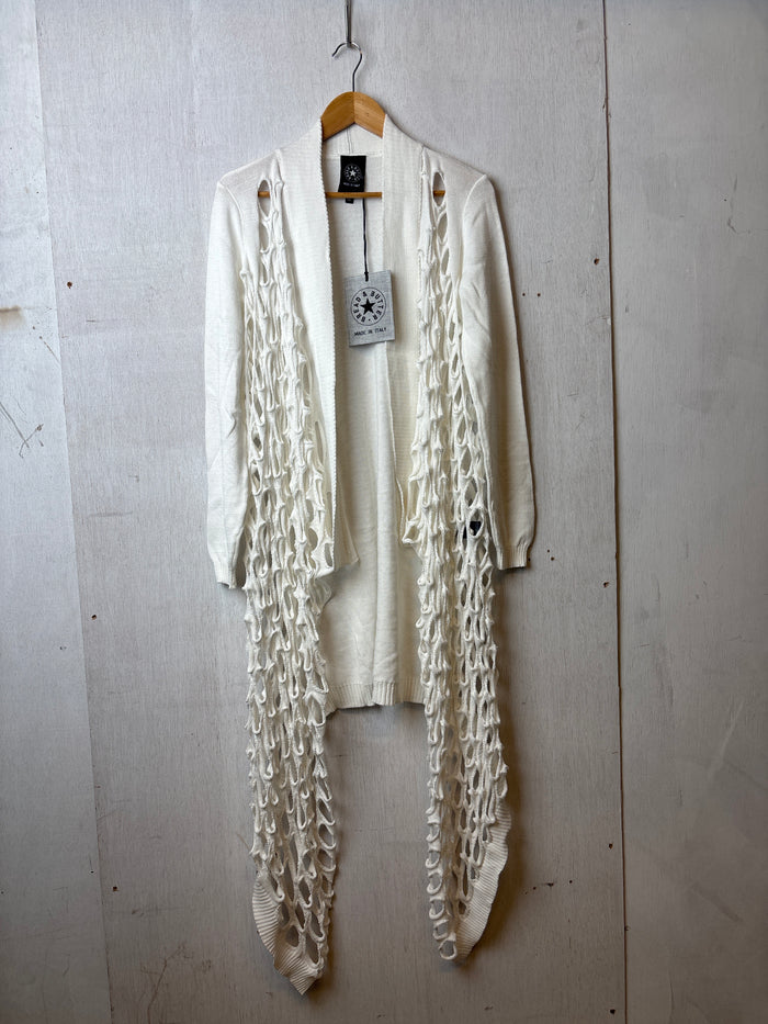 Cameo Long Cardigan White