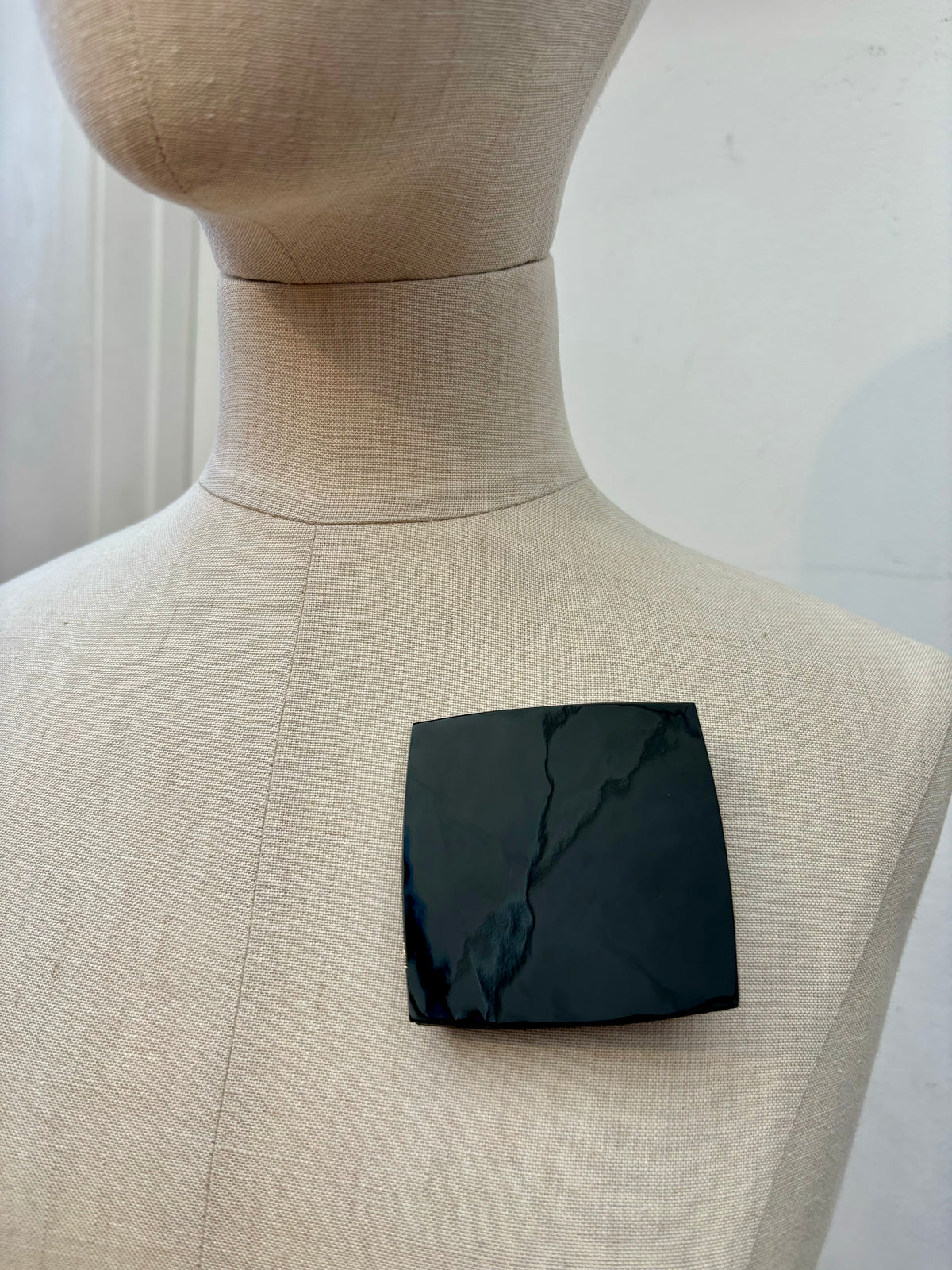 Block 03 Brooch in Black Gloss