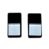 Square Bead Earrings, Light Blue