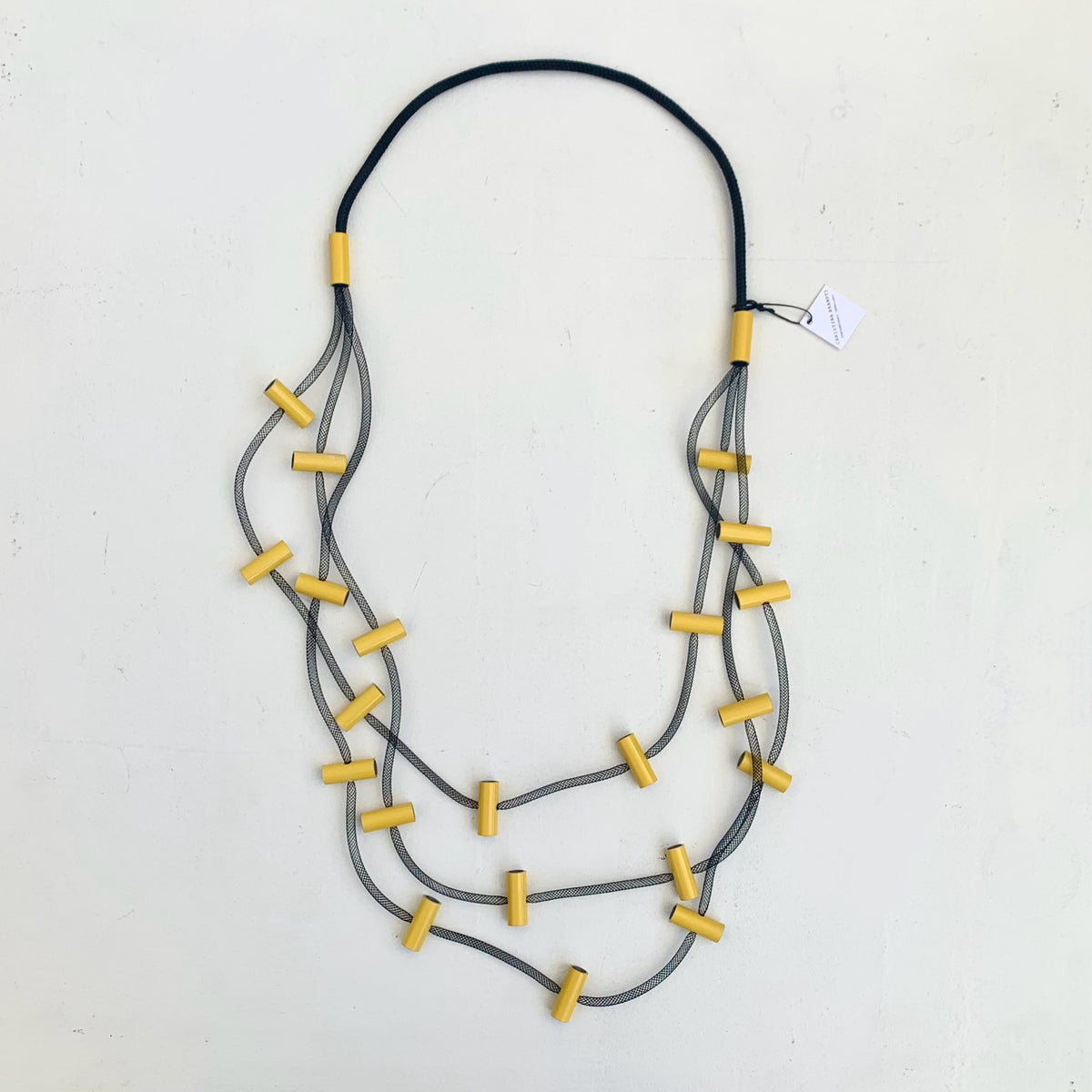 CB334-Yellow Mesh Necklace