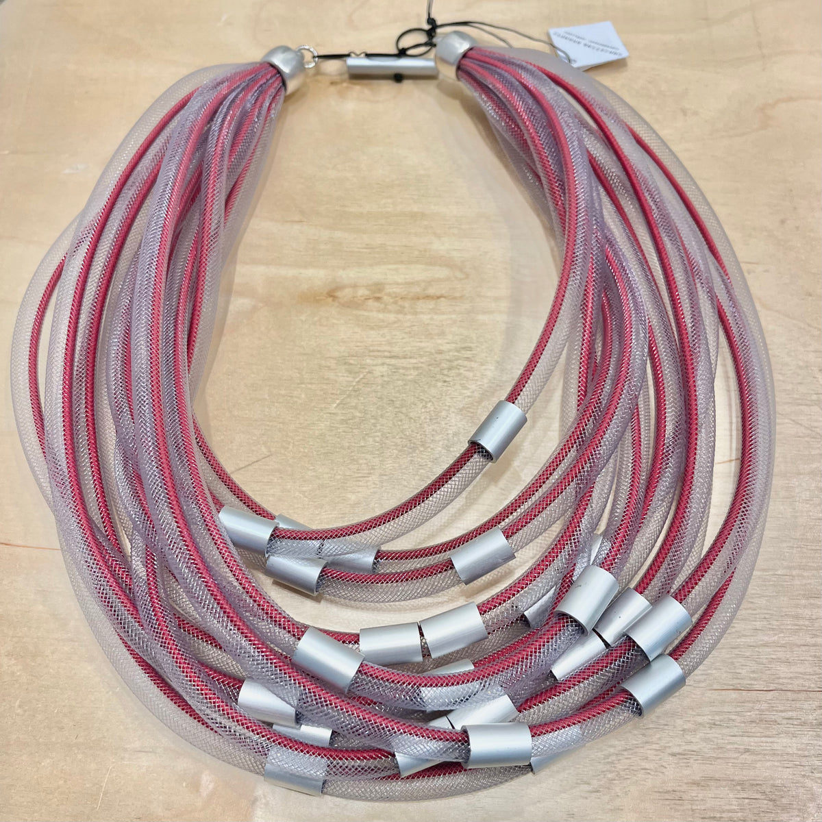 CB121 - Trulti Necklace in Red/Grey