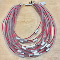 CB121 - Trulti Necklace in Red/Grey