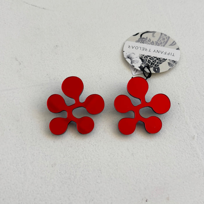 CB492 - Splatter Stud Earring in Red