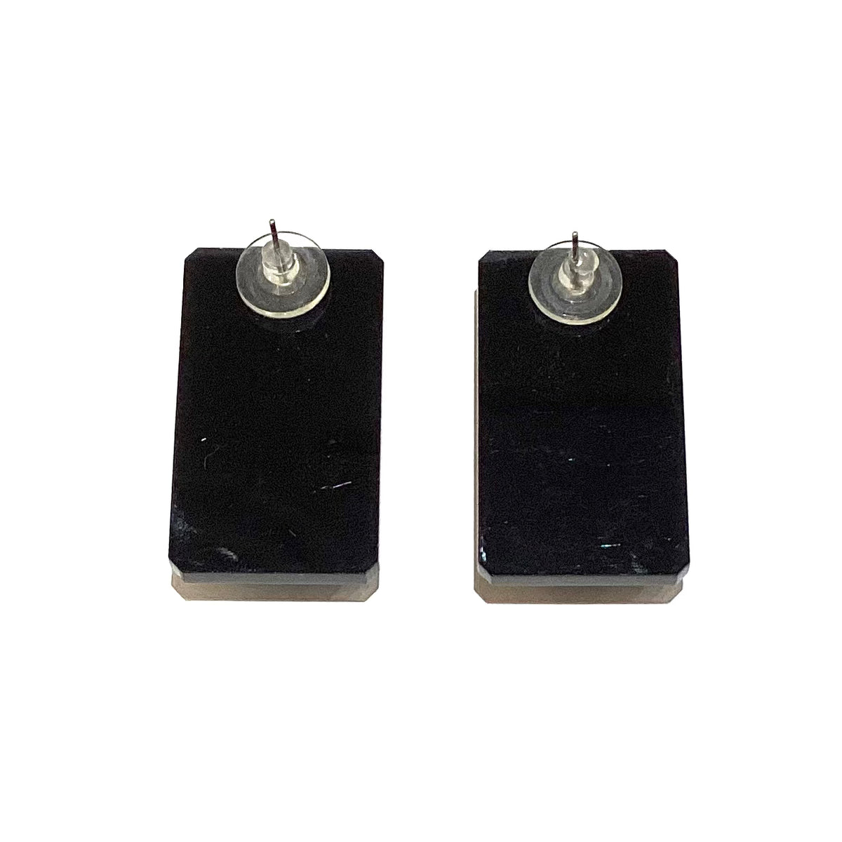 Square Bead Earrings, Light Blue