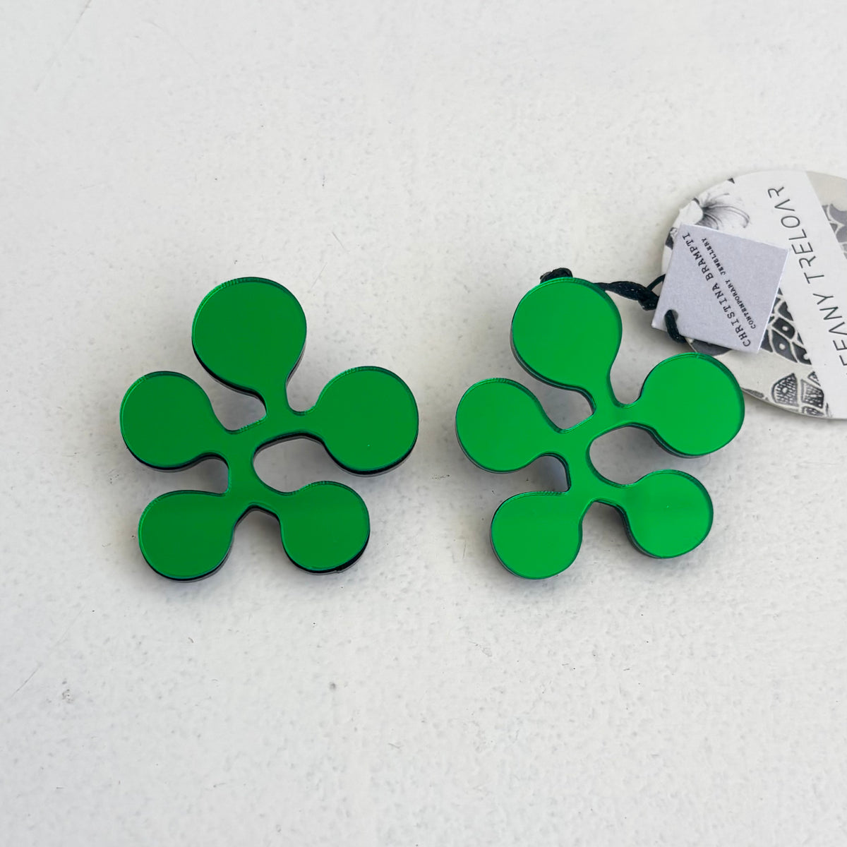 CB492 - Splatter Stud Earring in Green