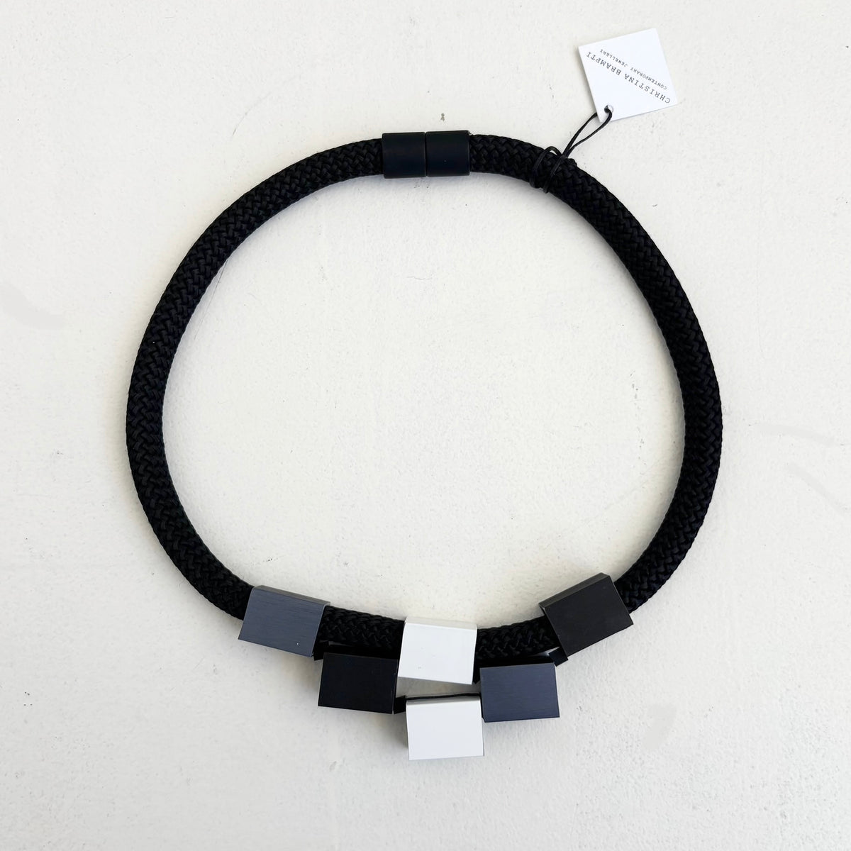 CB467 - Square Tube Necklace in Blackmix