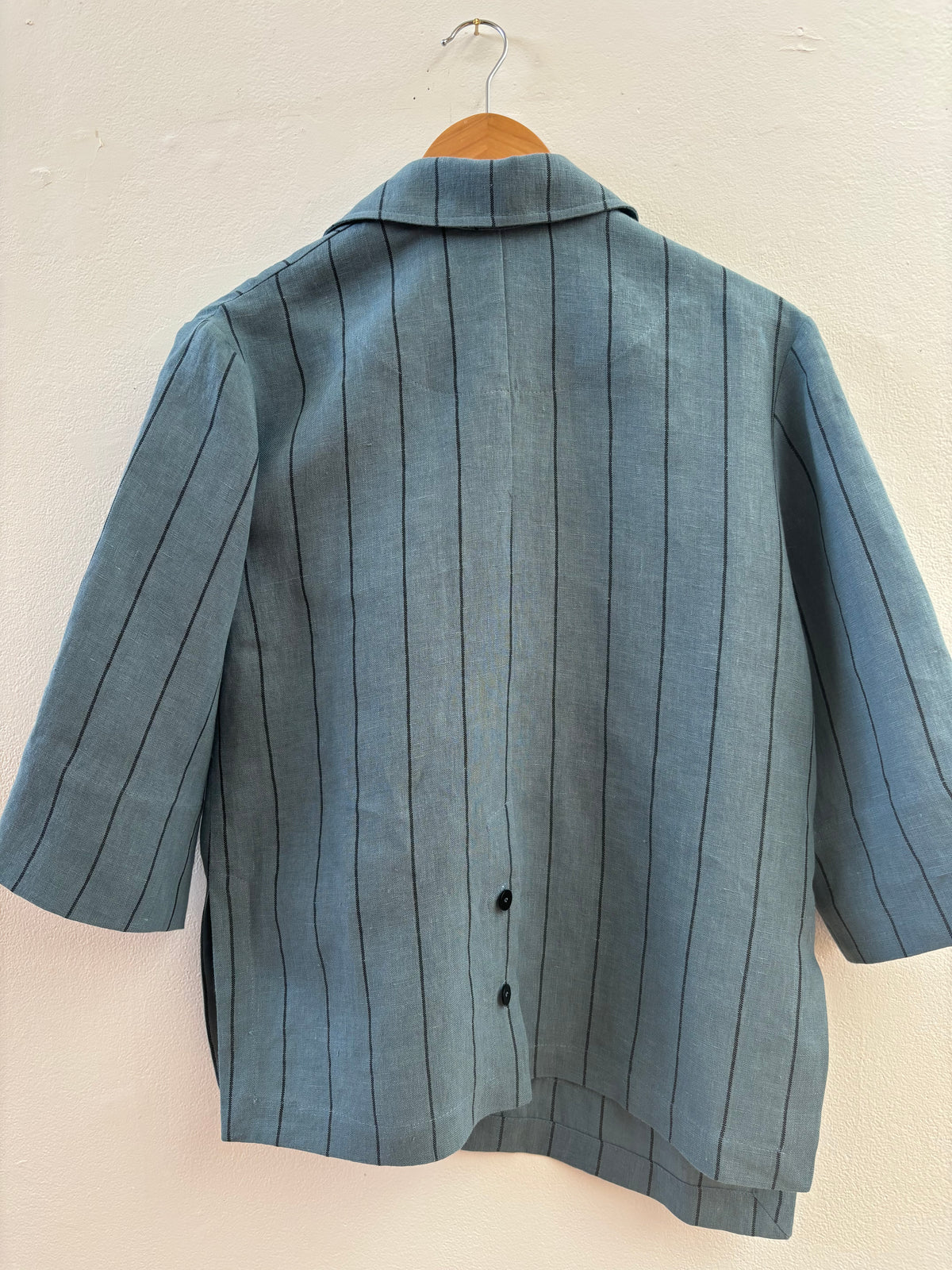 Lucy Cadet Blue Linen Jacket