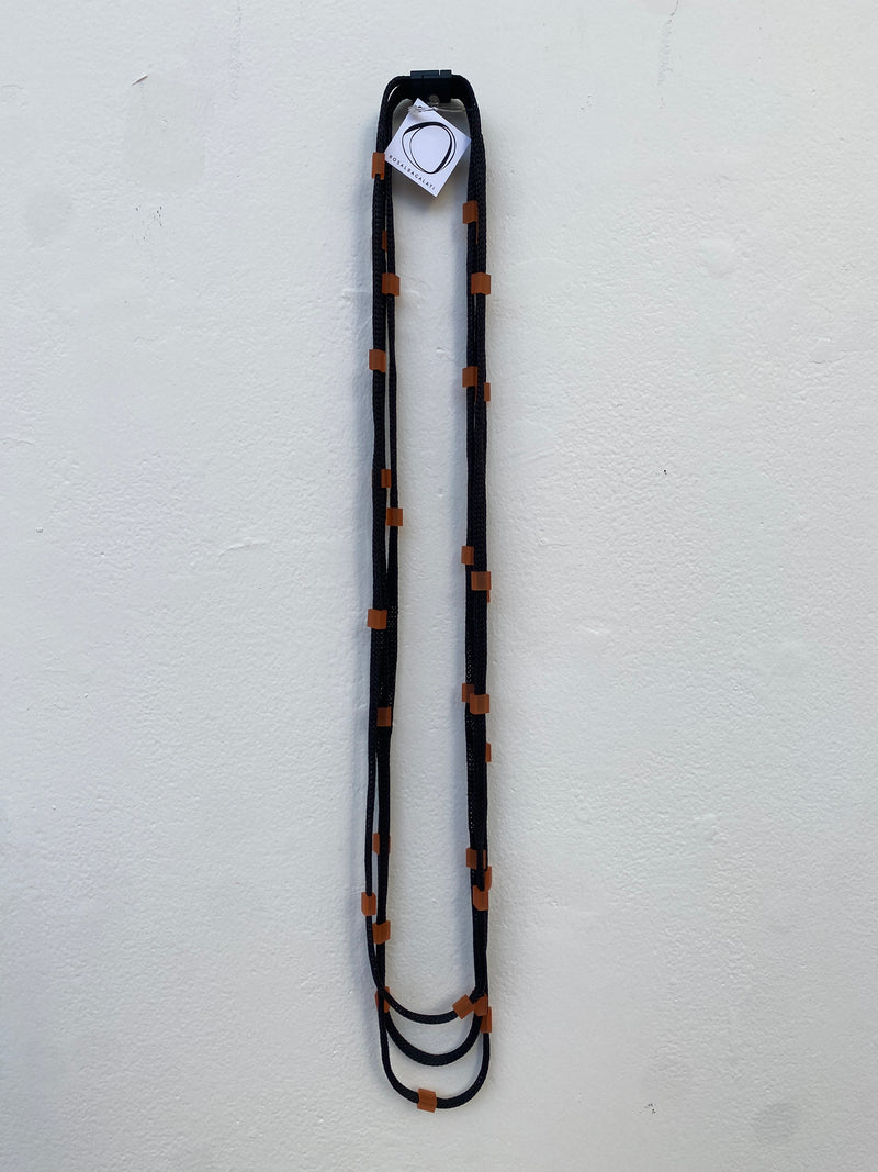 RG117 - Long Block Necklace Black