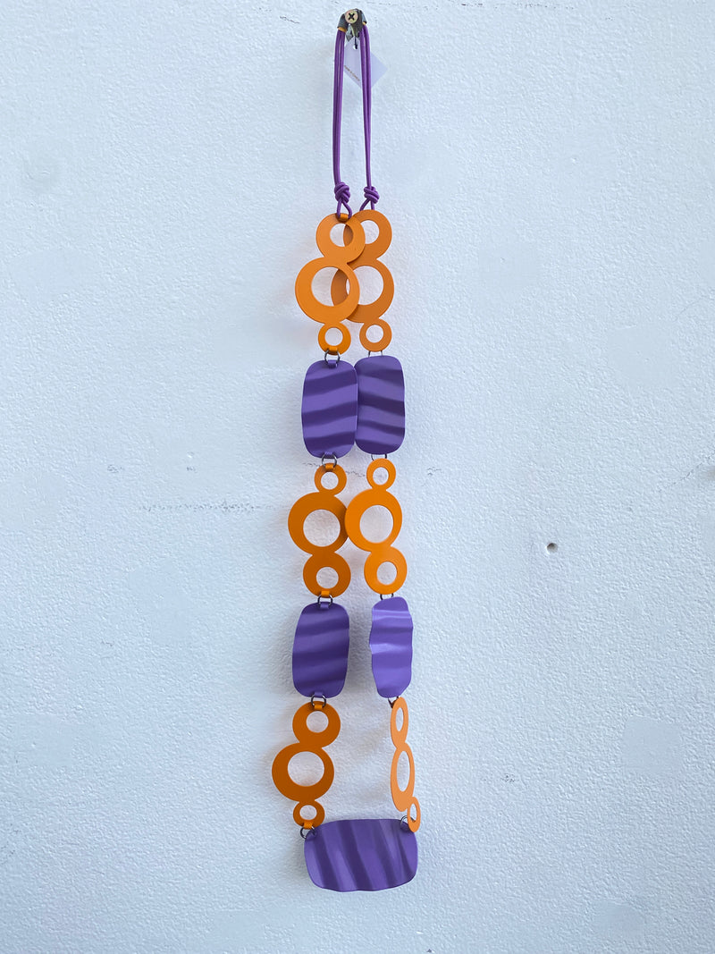 Character Ripples Necklace in Orange and Purple