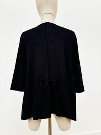 Button Black Jacket Top