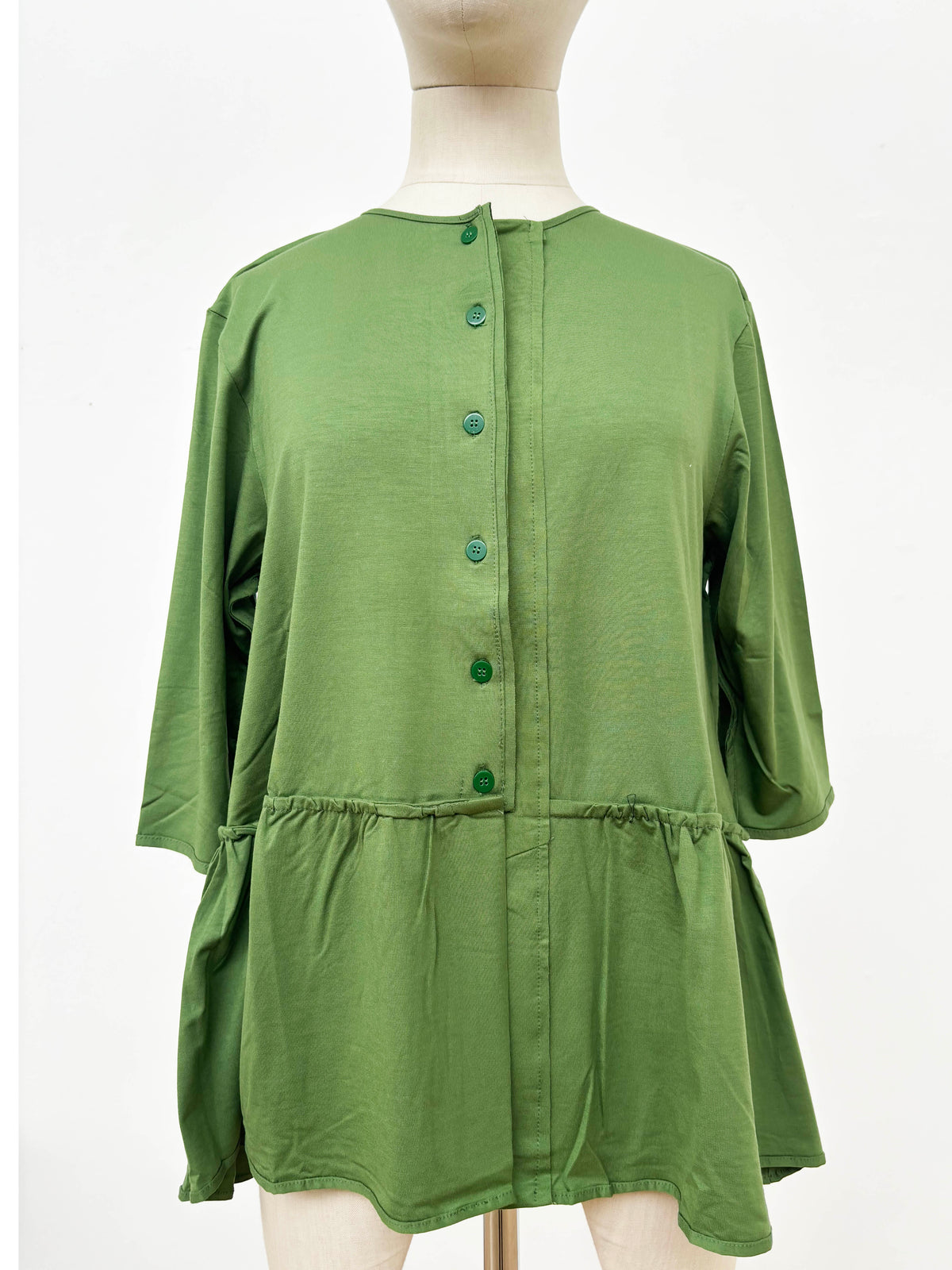 Button Green Jacket Top