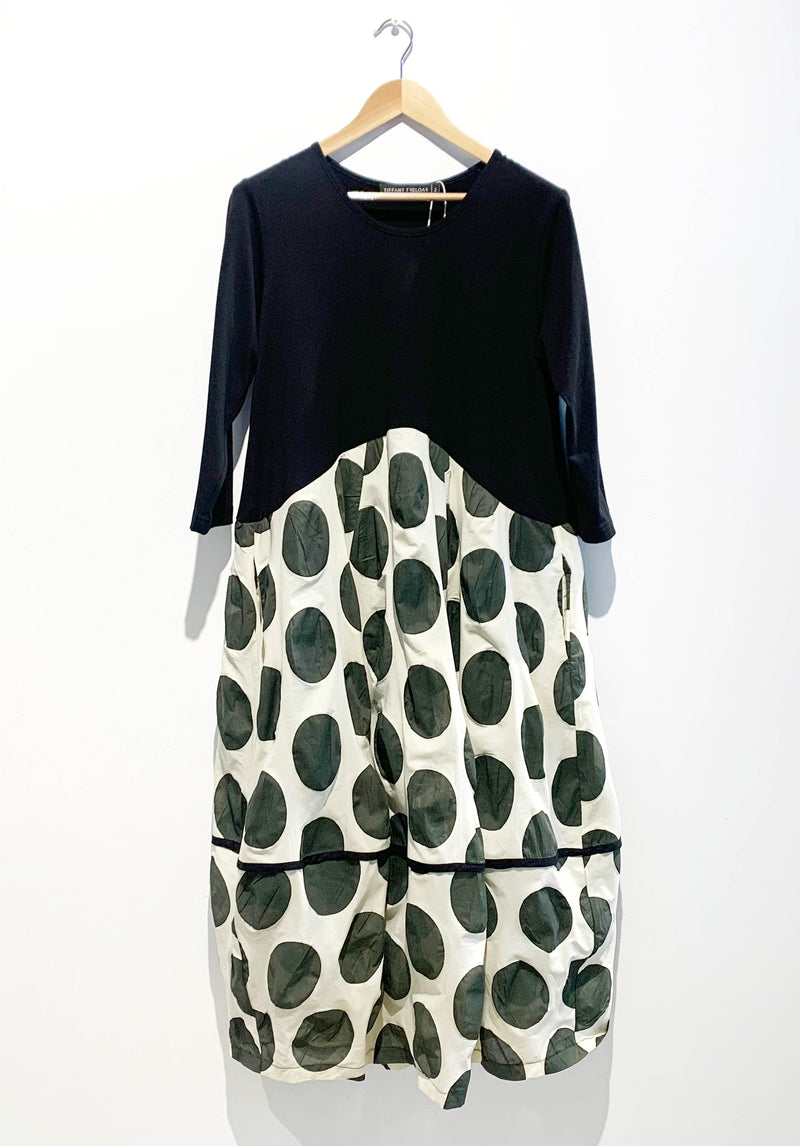Archer Khaki Spot Dress