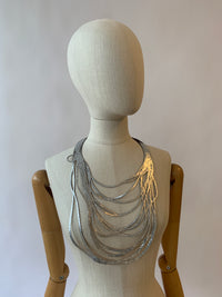 Gold/Silver Long Brown Rubber