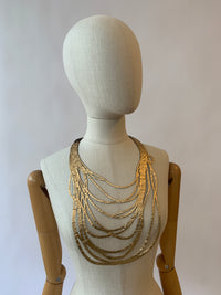 Gold/Silver Long Brown Rubber