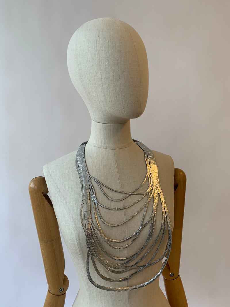 Silver/Gold Long Grey Rubber