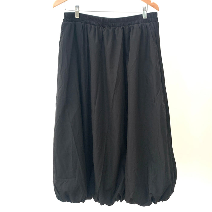 High Waist Pleated Casual Bubble Long Skirt