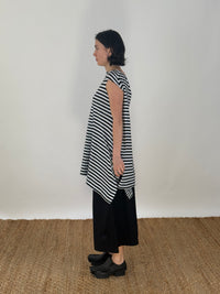 Bat Top - Black & White Stripe