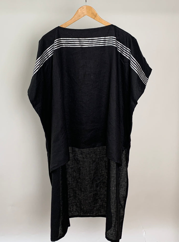 Fuji Top Black with White Stripes