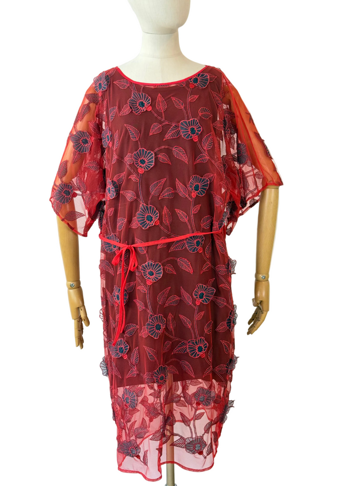 Jules Red Floral Dress