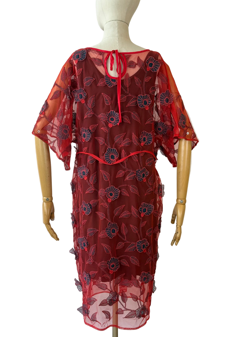 Jules Red Floral Dress