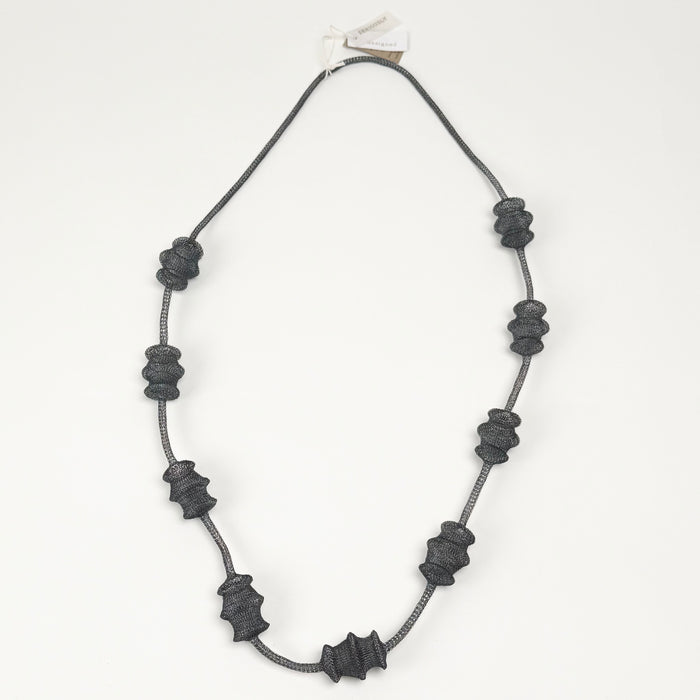 Long Lattern Necklace Oxidised