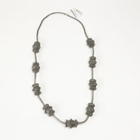 Long Lattern Necklace in Silver/Stainless