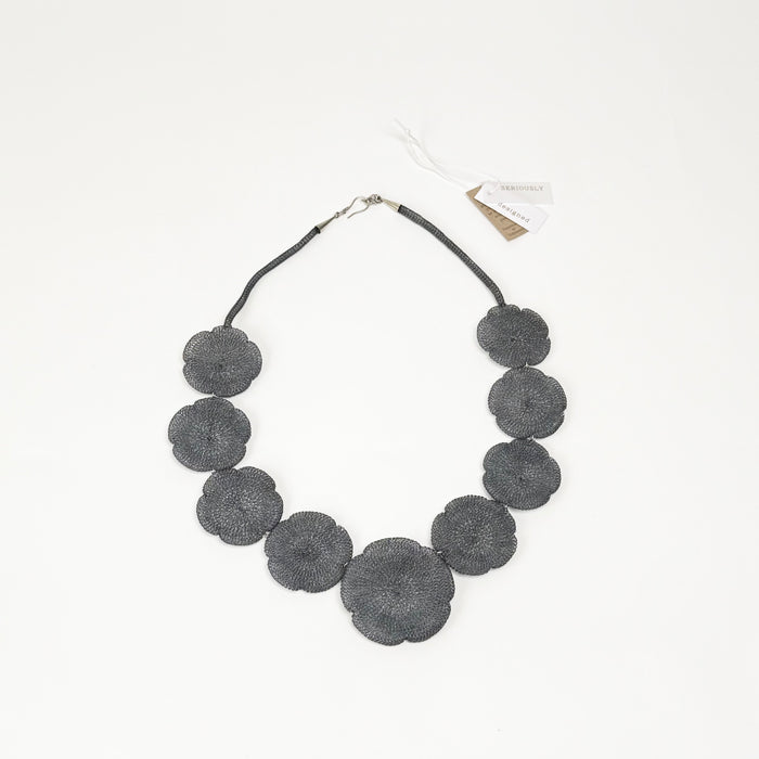 Gradient Flower Necklace, Oxidised