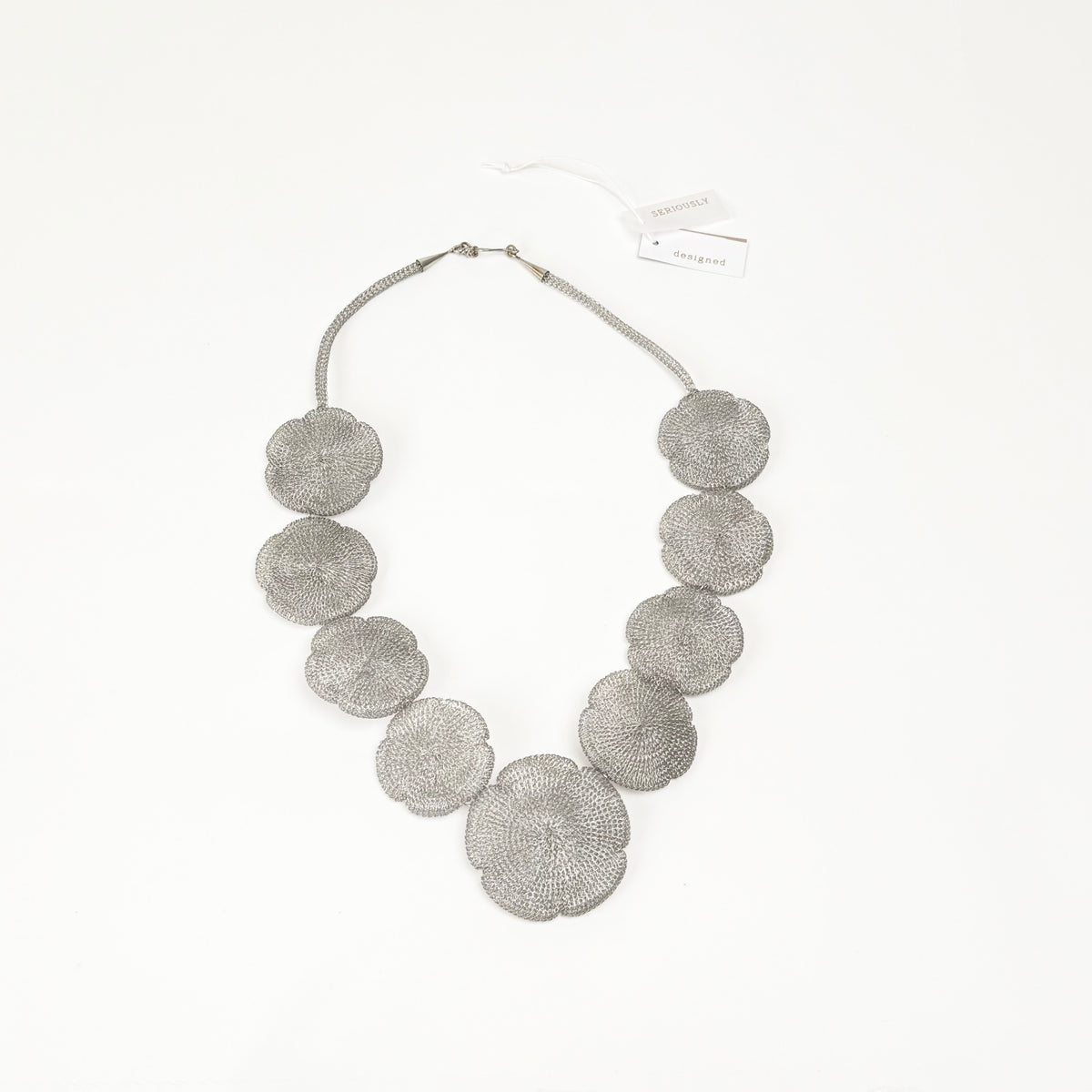 Gradient Flower Necklace, Stainless/Silver