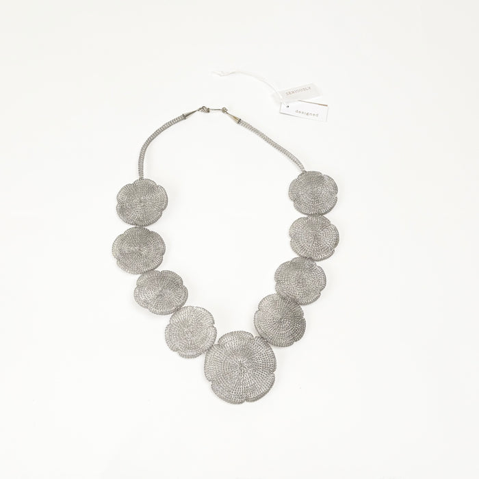 Gradient Flower Necklace, Stainless/Silver