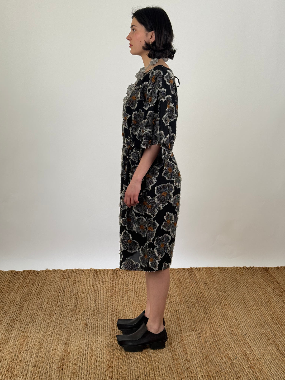 Jules Black Floral Dress
