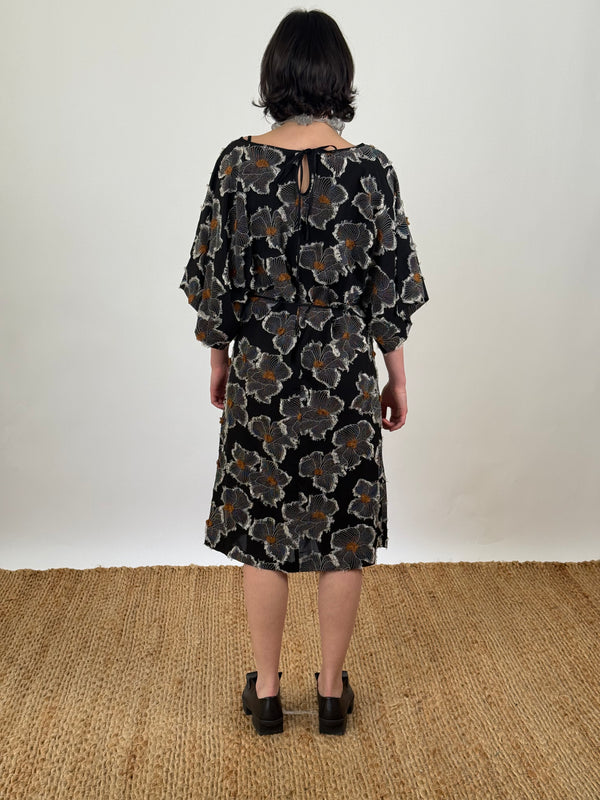 Jules Black Floral Dress