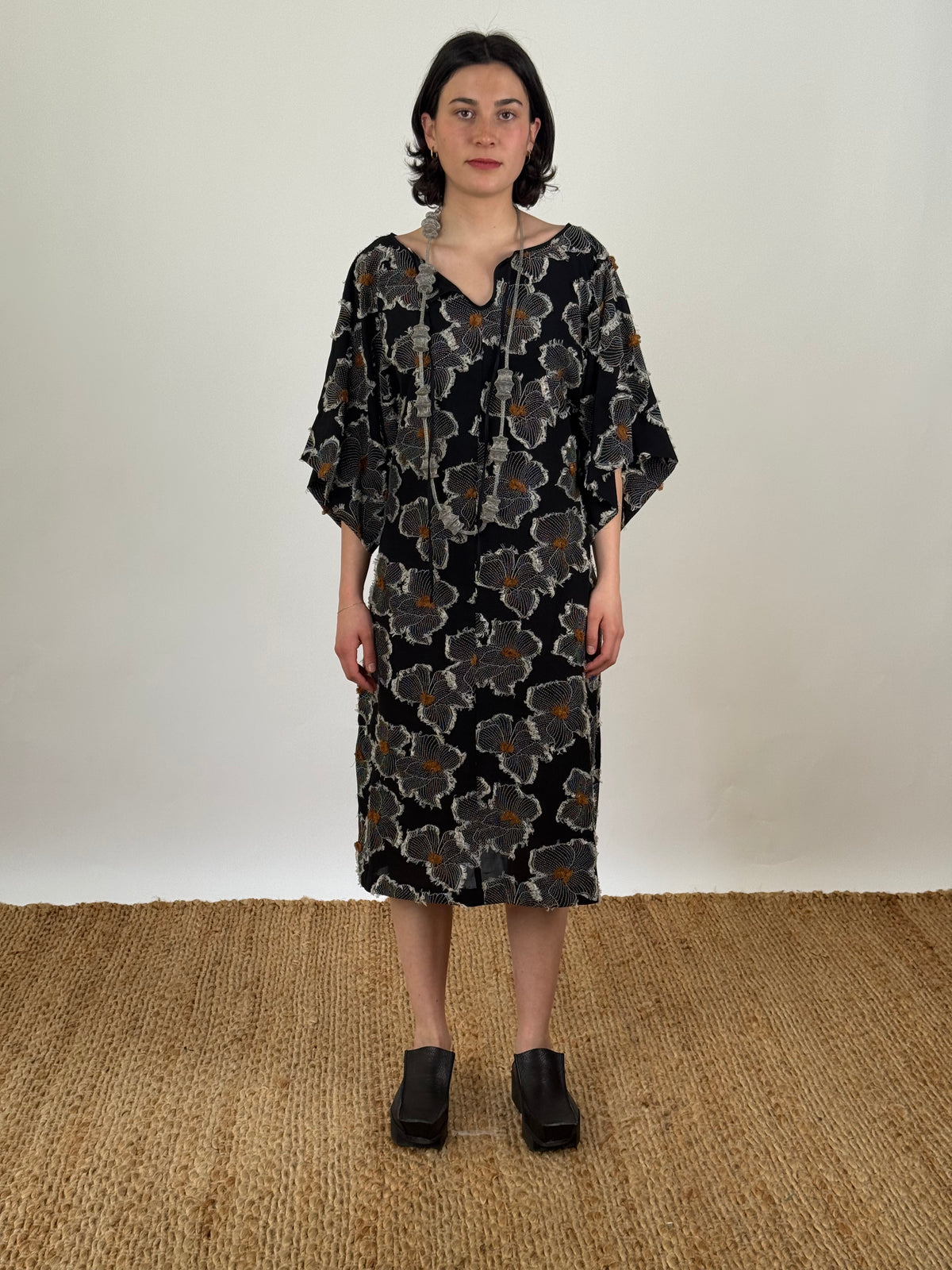 Jules Black Floral Dress