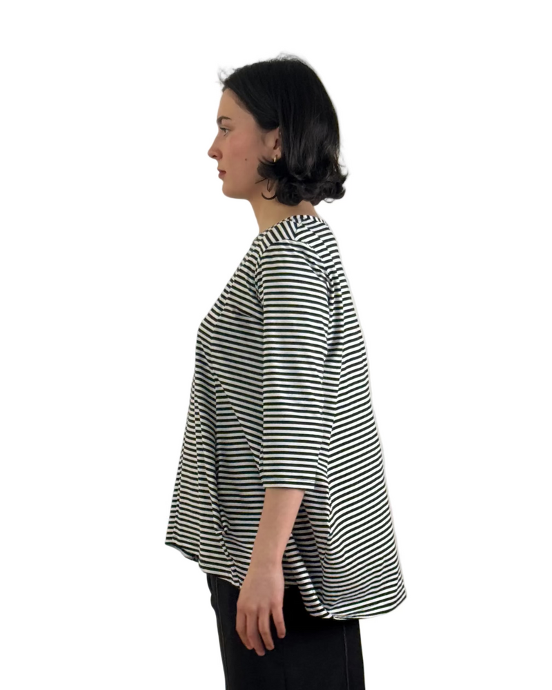 Jesse Stripe 3/4 Sleeve Tunic